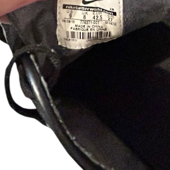 NIKE Stefan Janoski Leather Sneaker Black with Gray Swoosh VGC Men’s Size 9 - Picture 11 of 11